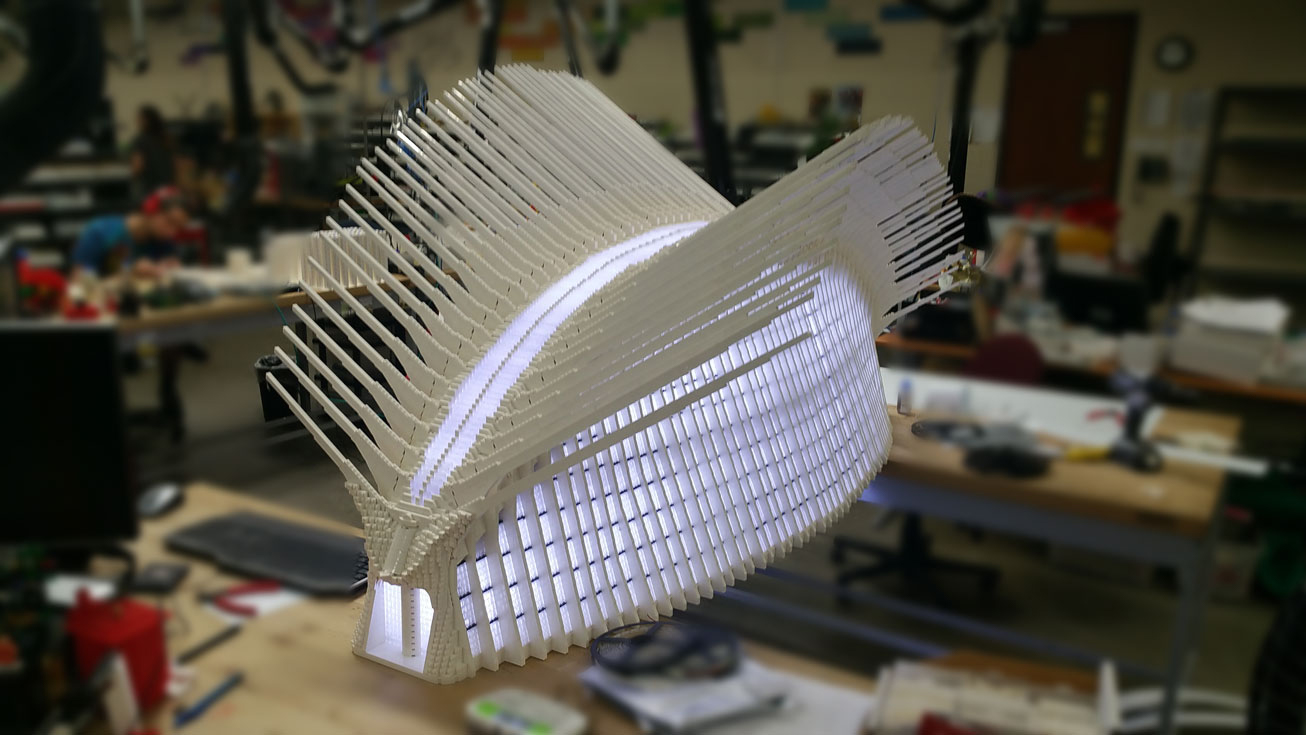 The finishing touches for the model before it gets installed into the park